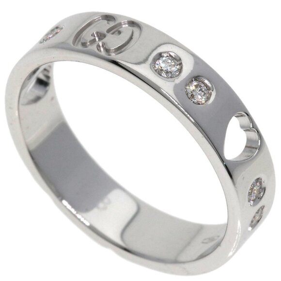 GUCCI White Gold Diamond Ring - Picture 1 of 9